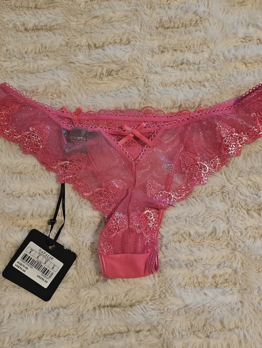 Honey Birdette Natalie Wild Pink 34C/S - Picture 8 of 10